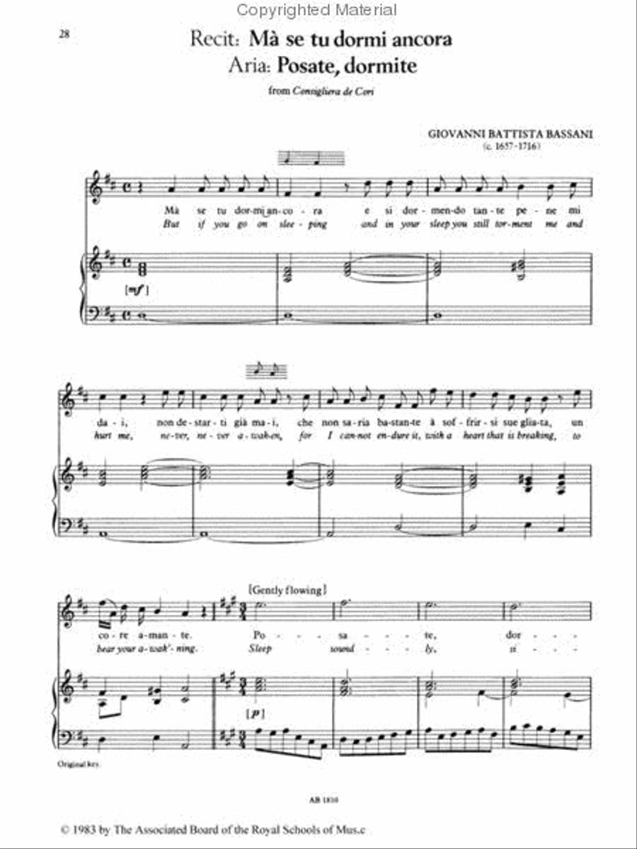 A Selection of Italian Arias 1600-1800, Volume I (High Voice) High Voice scores gallery preview page 2