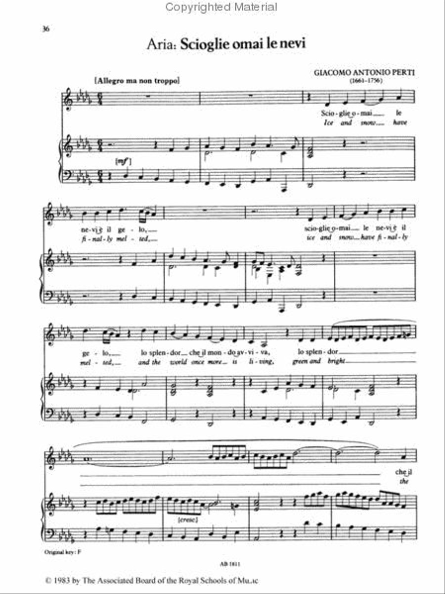 A Selection of Italian Arias 1600-1800, Volume I (Low Voice) Low Voice scores gallery preview page 2