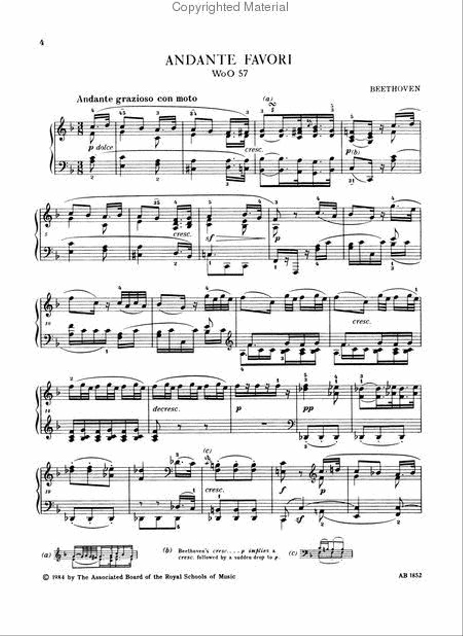 Andante Favori, WoO 57 Piano Method scores gallery preview page 2