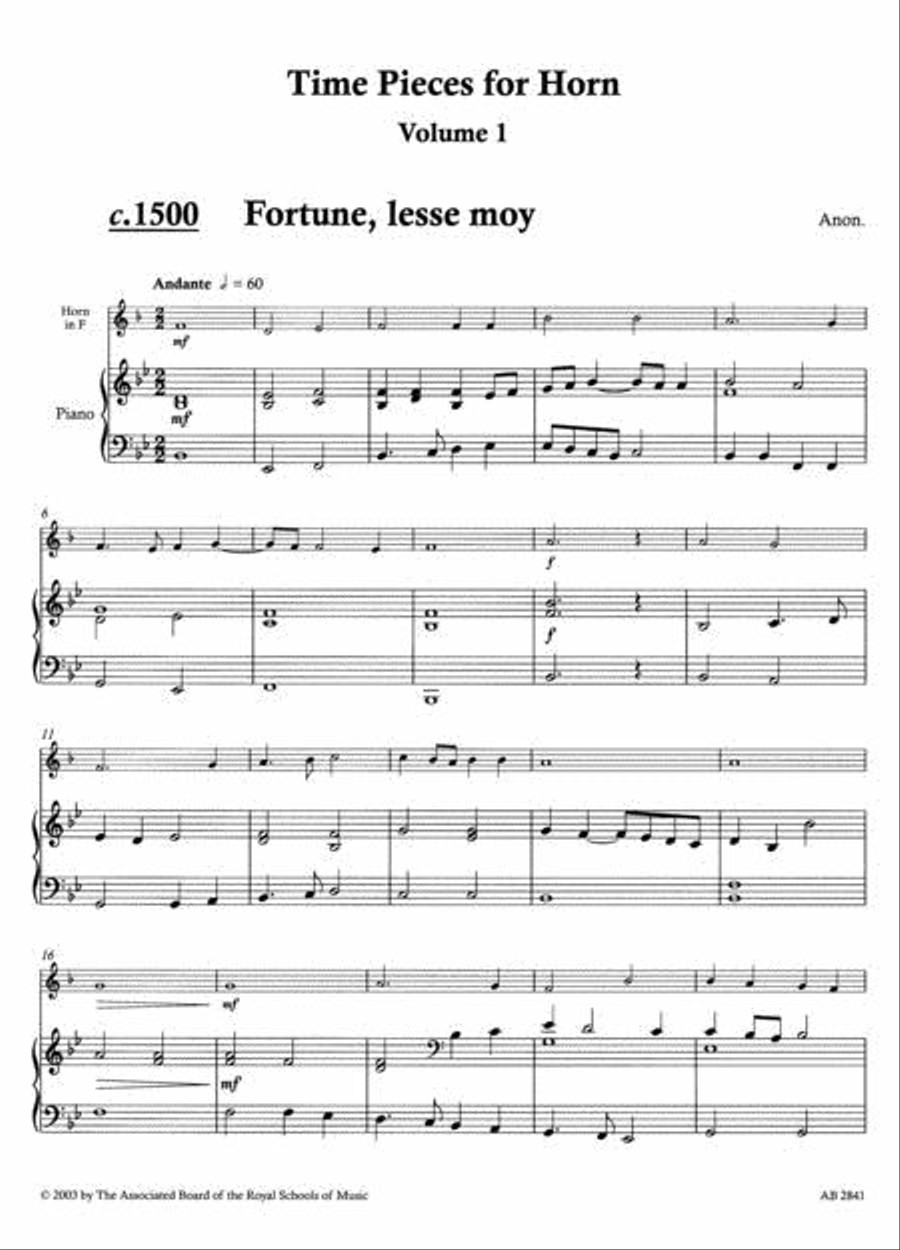 Time Pieces for Horn, Volume 1 Horn scores gallery preview page 2