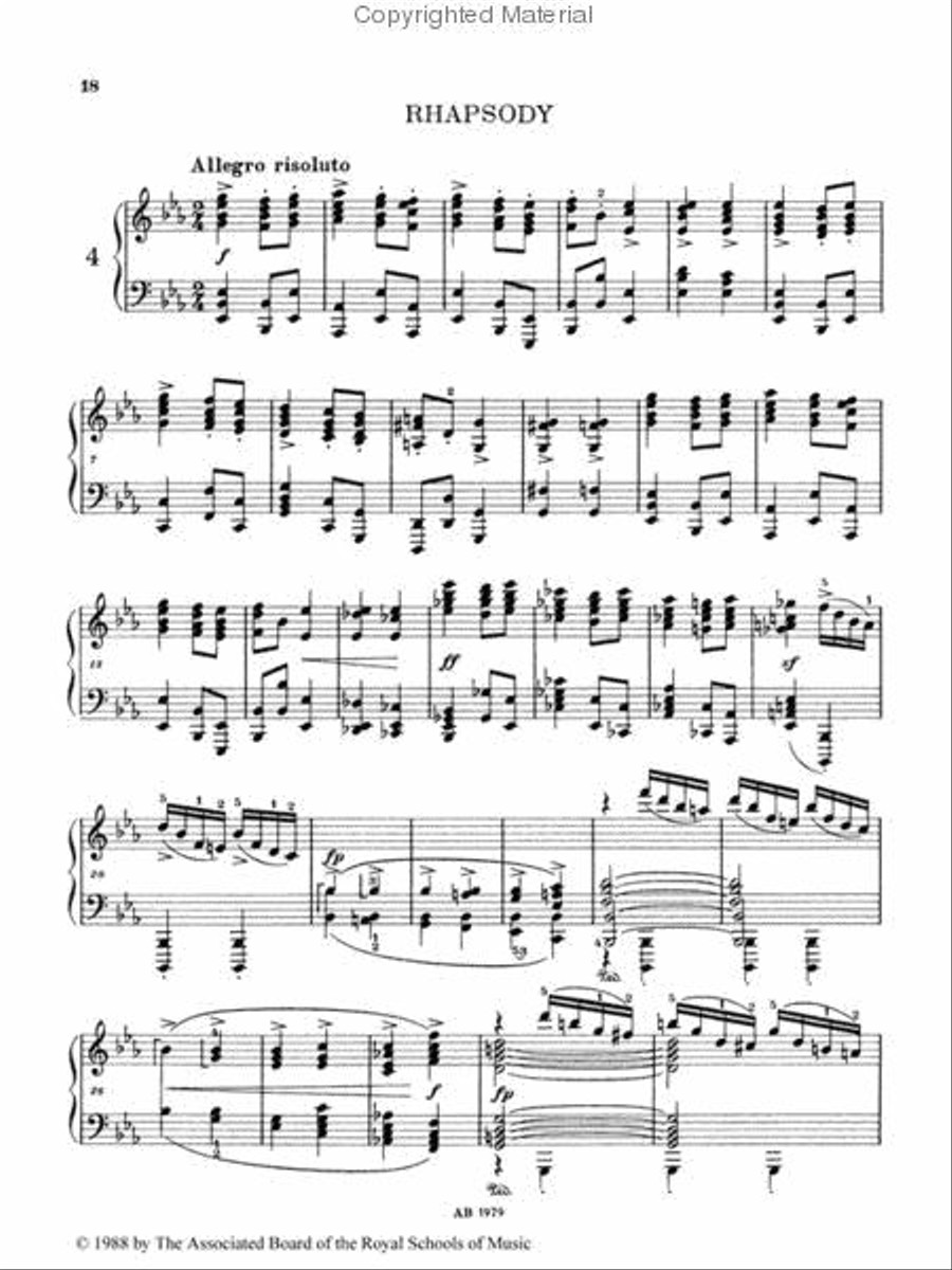 Four Piano Pieces, Op. 119 Piano Method scores gallery preview page 2