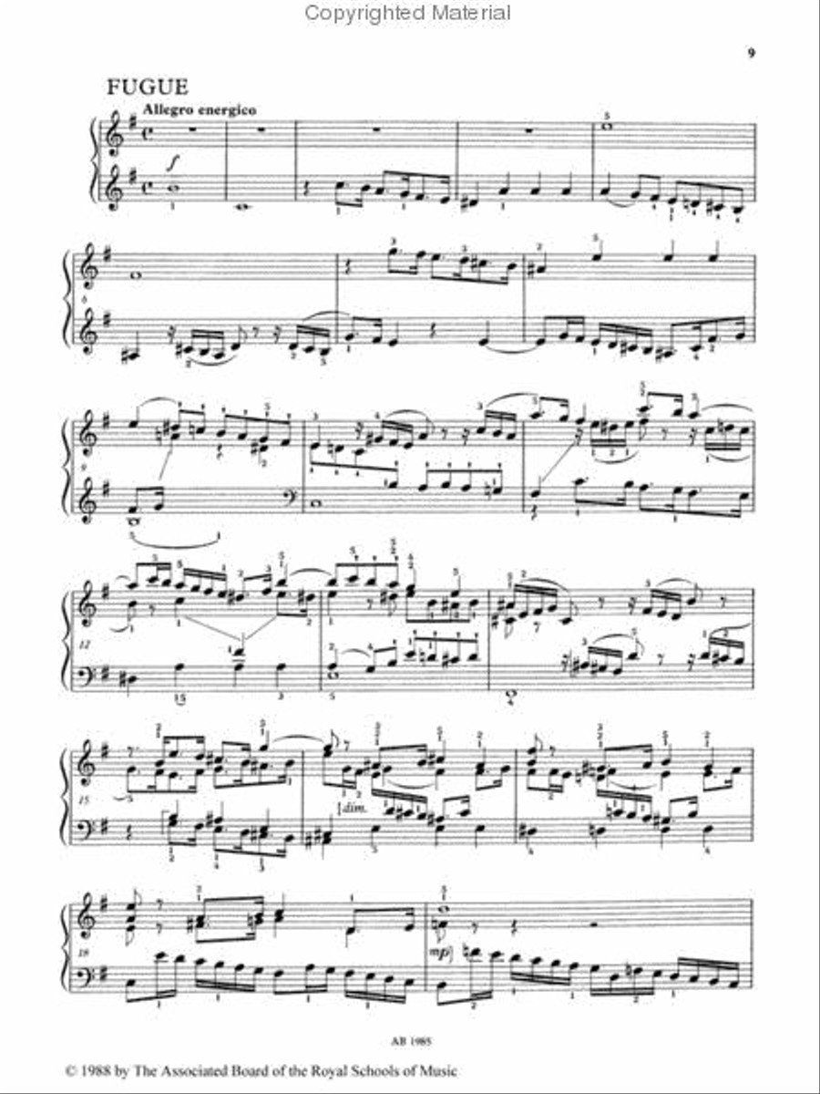 Prelude & Fugue in E minor Piano Method scores gallery preview page 2