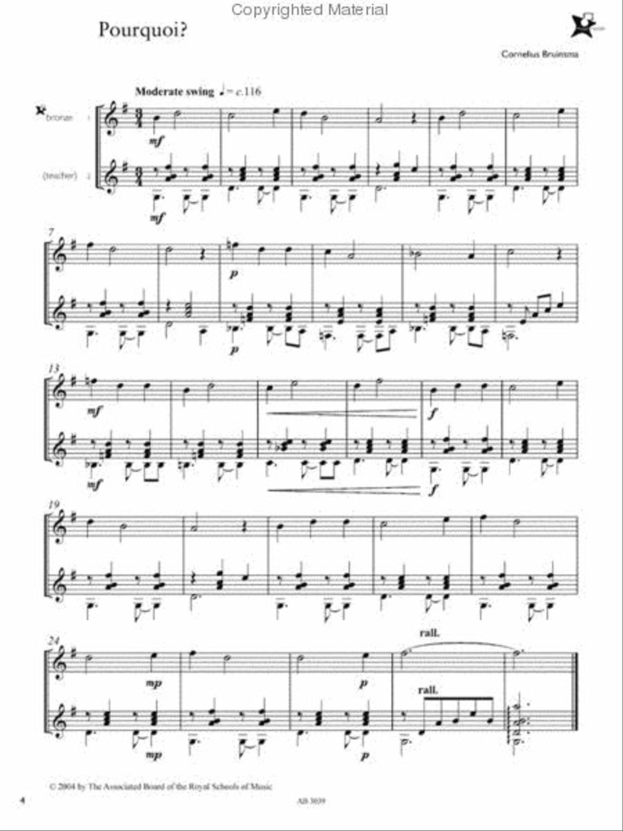 Music Medals Bronze Guitar Ensemble Pieces Guitar Ensemble scores gallery preview page 2