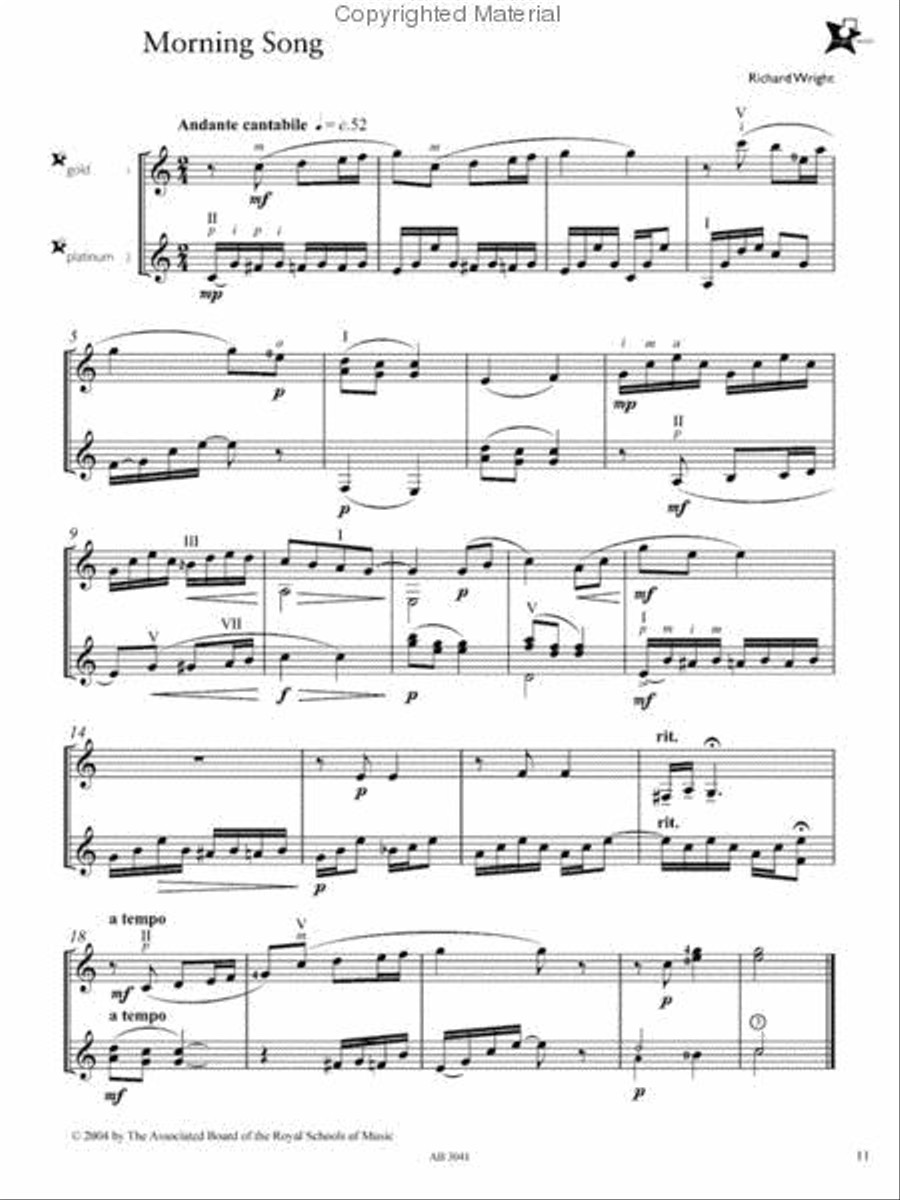 Music Medals Gold Guitar Ensemble Pieces Guitar Ensemble scores gallery preview page 2