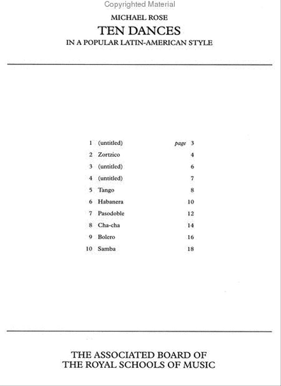 Ten Dances (in a popular Latin-American style) Piano Method scores gallery preview page 2