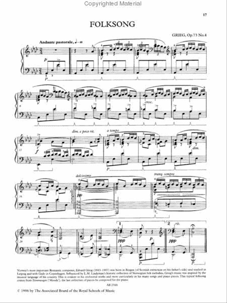 A Romantic Sketchbook for Piano, Book III Piano Method scores gallery preview page 2