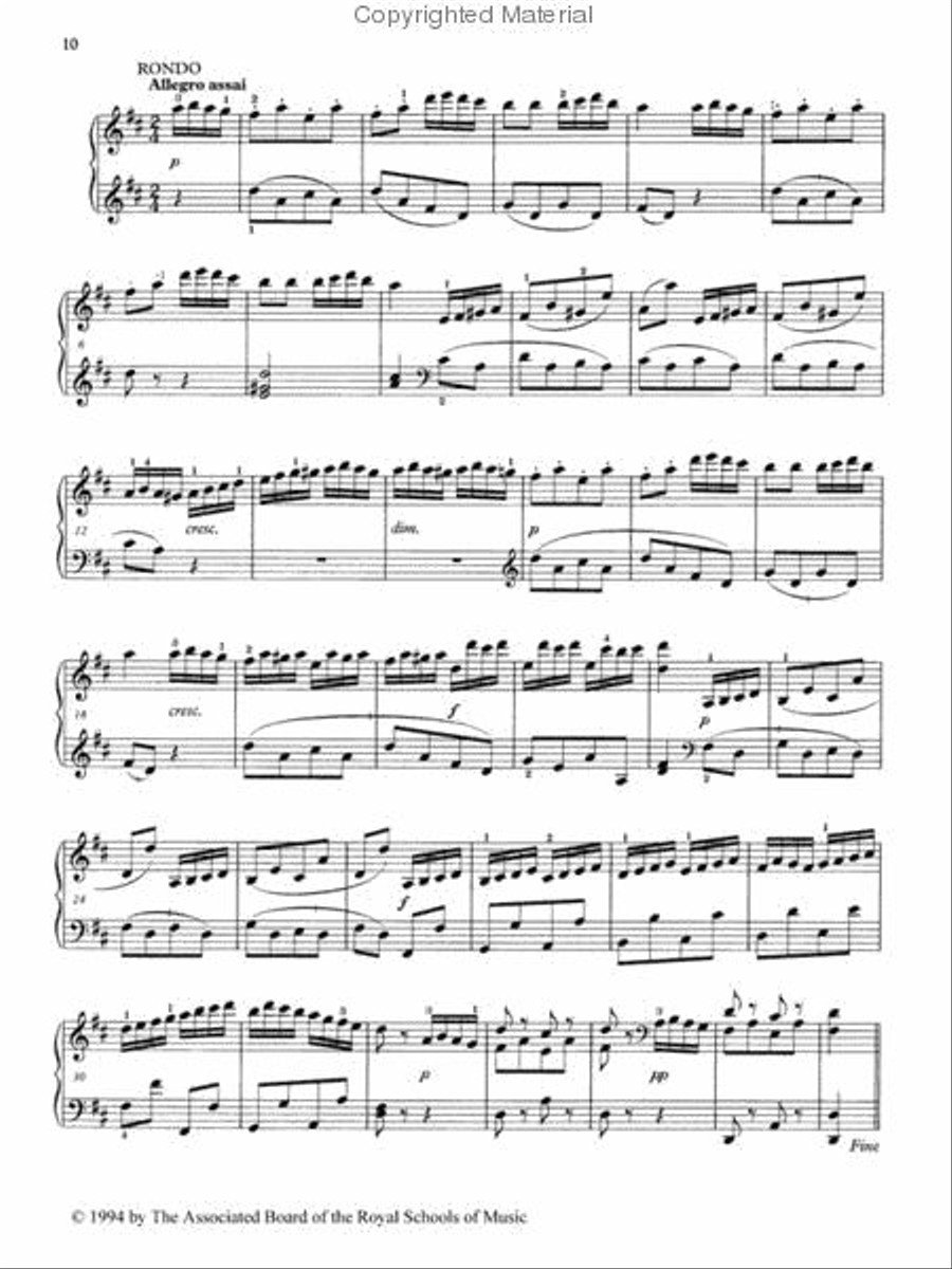 Sonata in D, Op. 25 No. 6 Piano Method scores gallery preview page 2