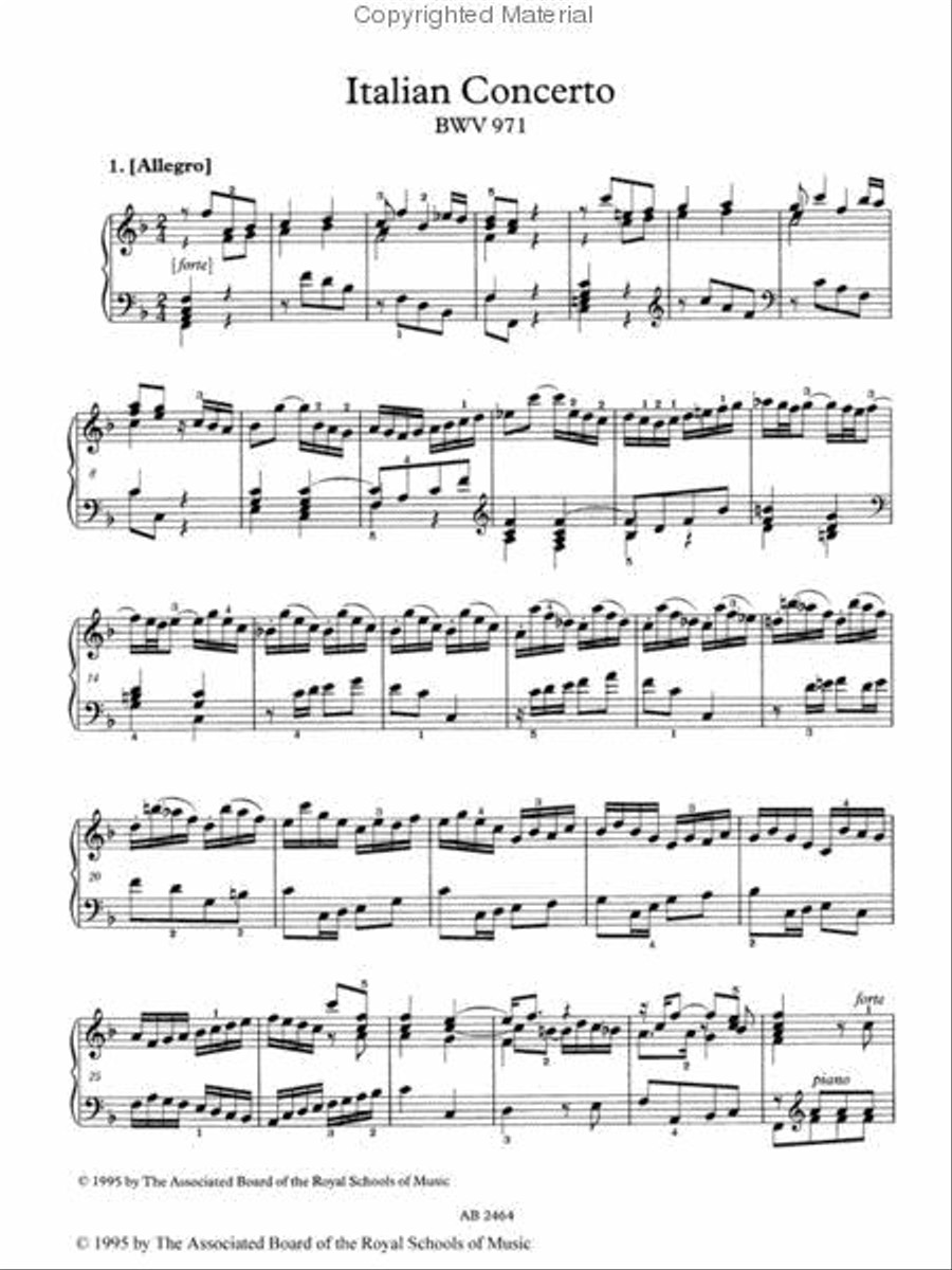 Clavierubung, Part II (Italian Concerto, French Overture) Piano Method scores gallery preview page 2