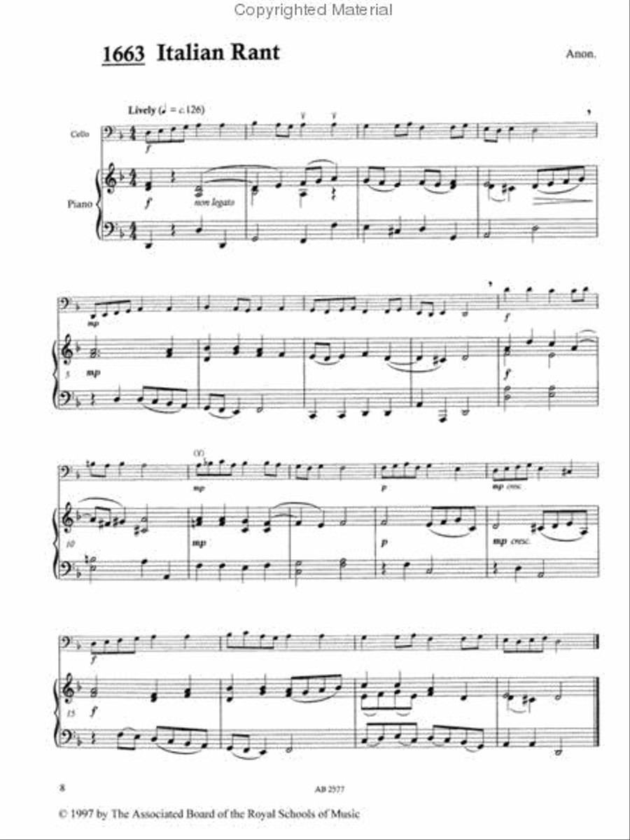 Time Pieces for Cello, Volume 1 Piano scores gallery preview page 2