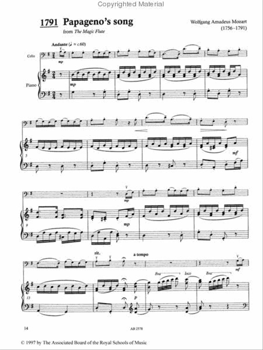 Time Pieces for Cello, Volume 2 Piano scores gallery preview page 2