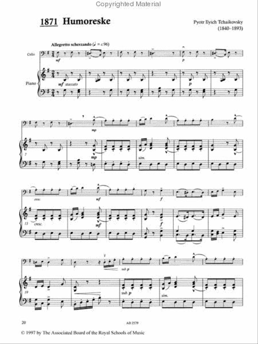 Time Pieces for Cello, Volume 3 Piano scores gallery preview page 2