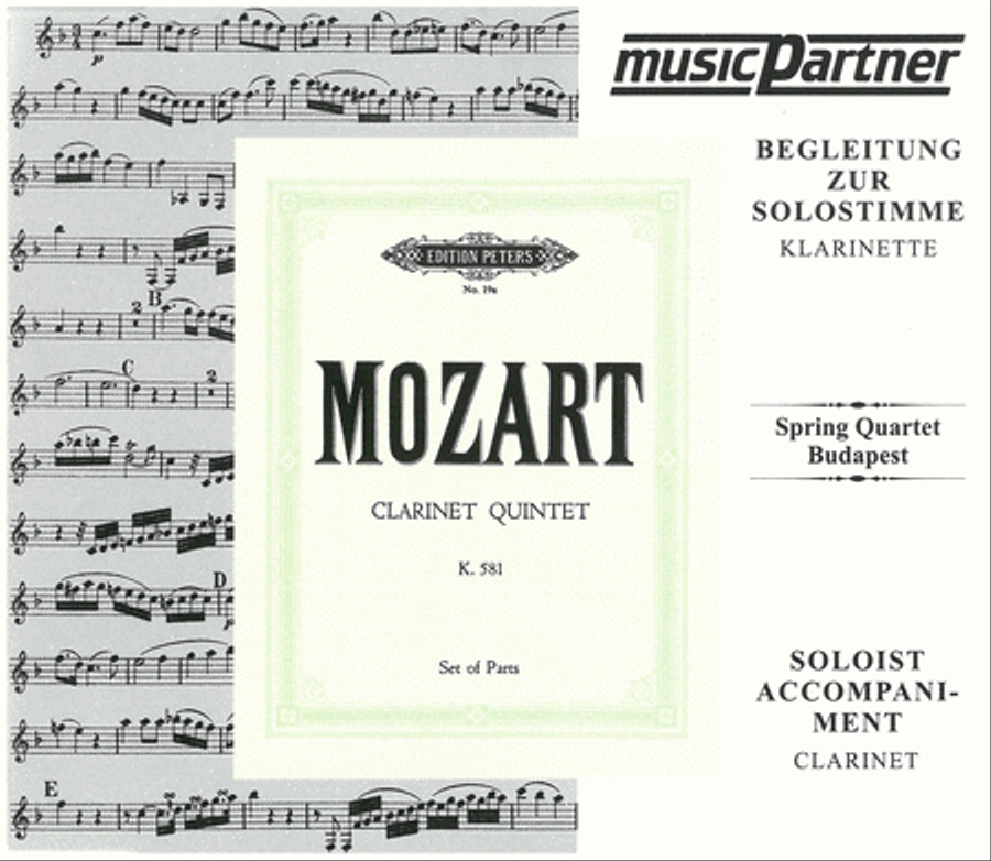Clarinet Quintet in A Major K581 A Clarinet scores gallery preview page 1