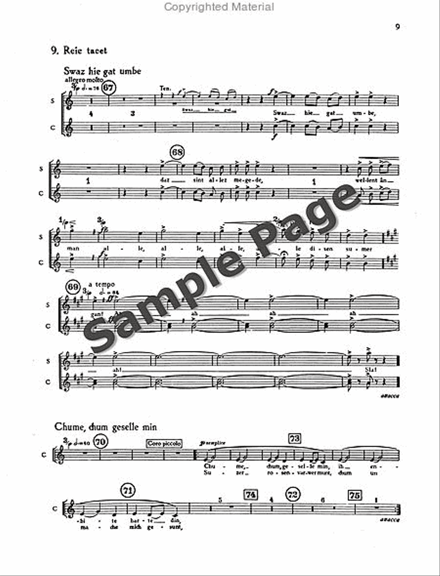 Carmina Burana Carmina Burana Choir scores gallery preview page 12