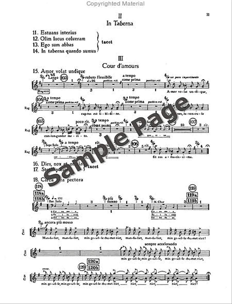 Carmina Burana Carmina Burana Choir scores gallery preview page 14