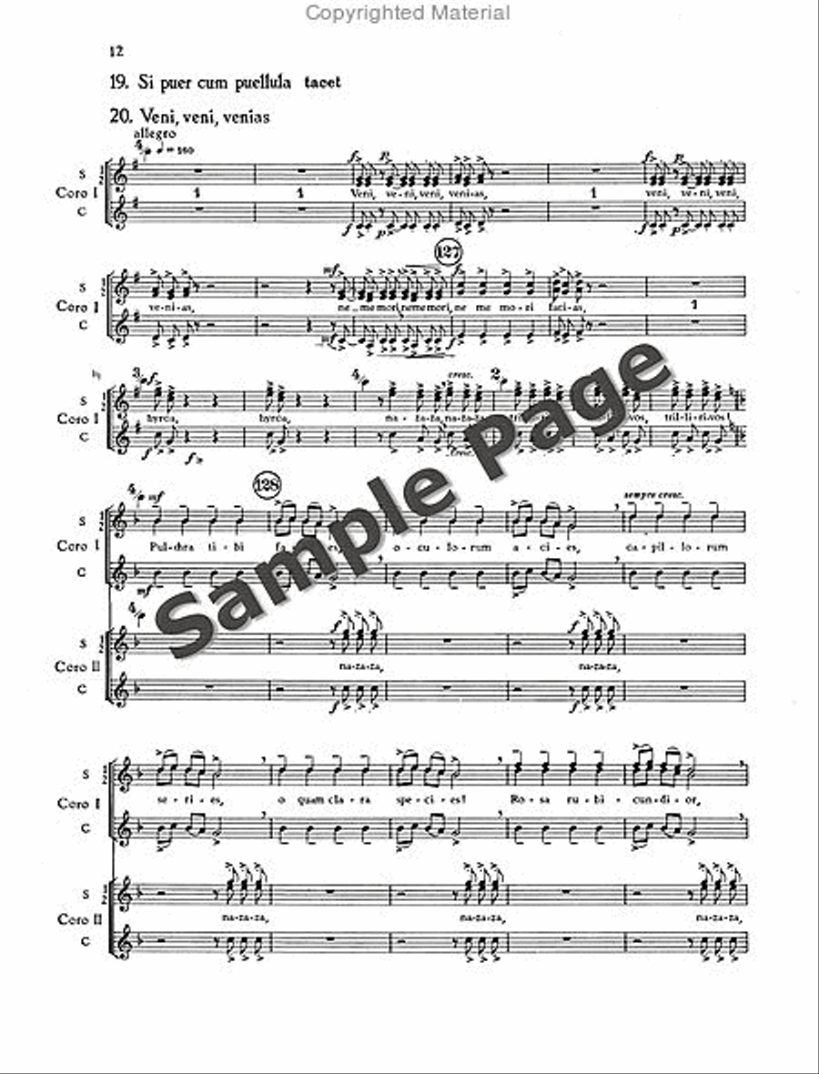 Carmina Burana Carmina Burana Choir scores gallery preview page 15