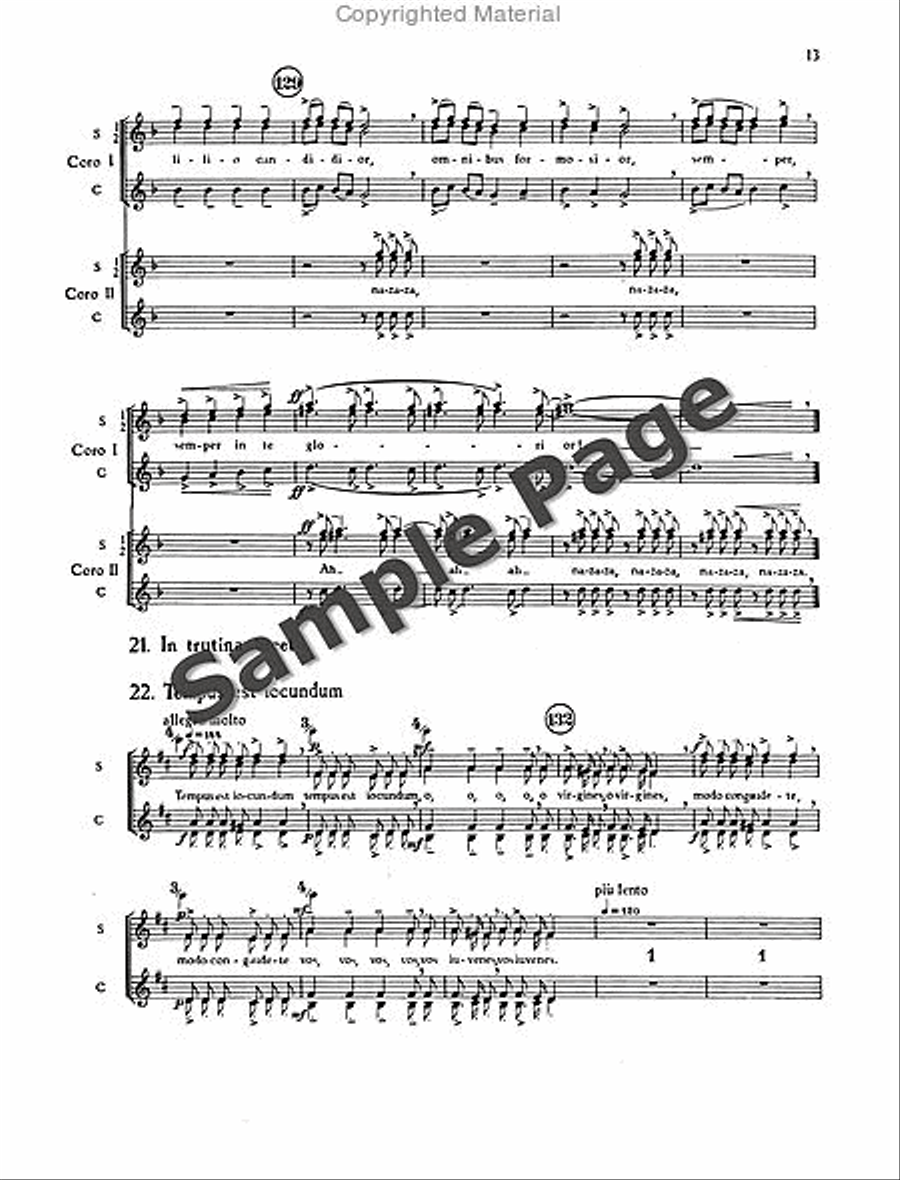 Carmina Burana Carmina Burana Choir scores gallery preview page 16