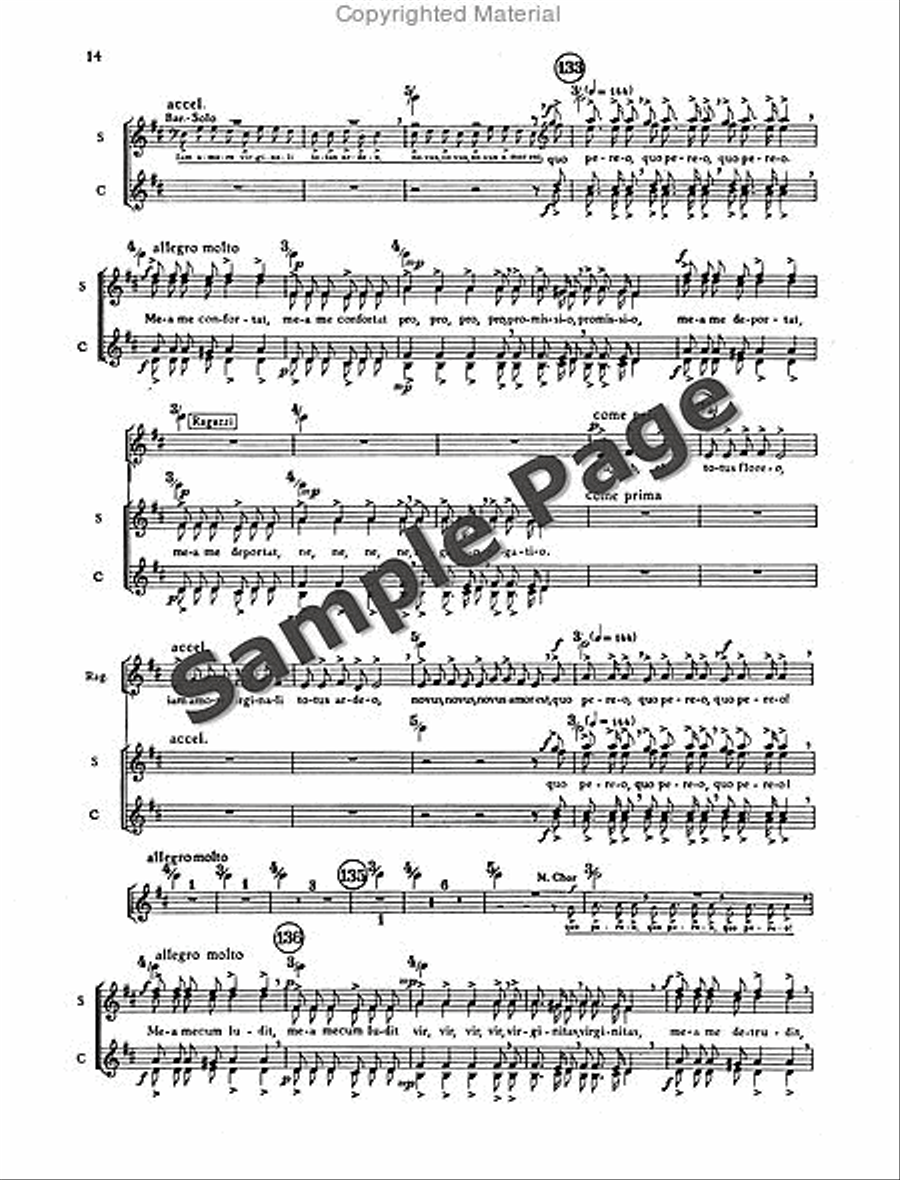 Carmina Burana Carmina Burana Choir scores gallery preview page 17