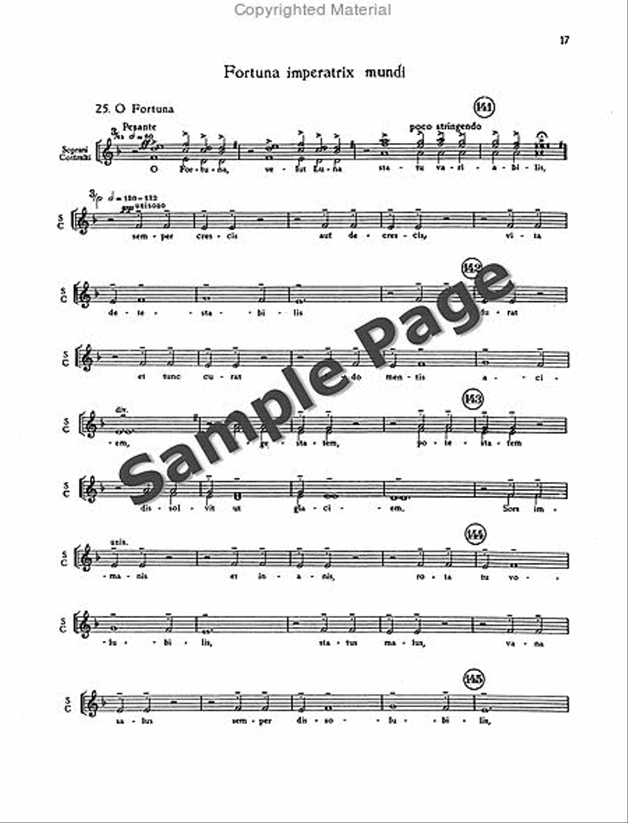 Carmina Burana Carmina Burana Choir scores gallery preview page 20