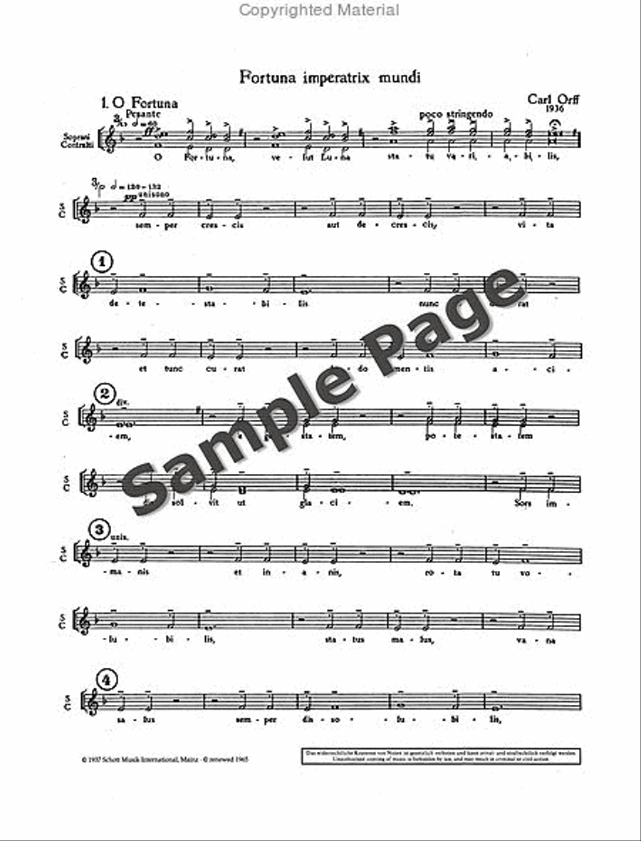 Carmina Burana Carmina Burana Choir scores gallery preview page 4