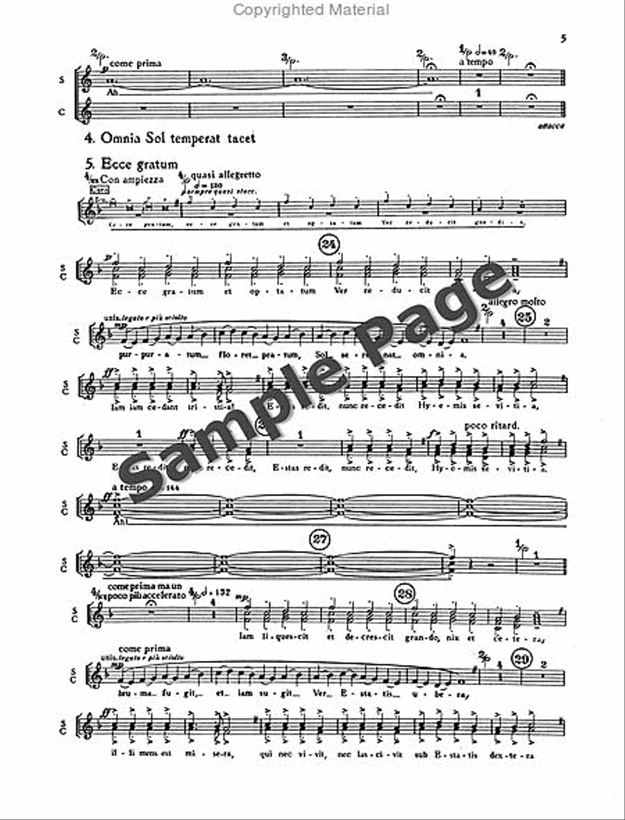 Carmina Burana Carmina Burana Choir scores gallery preview page 8