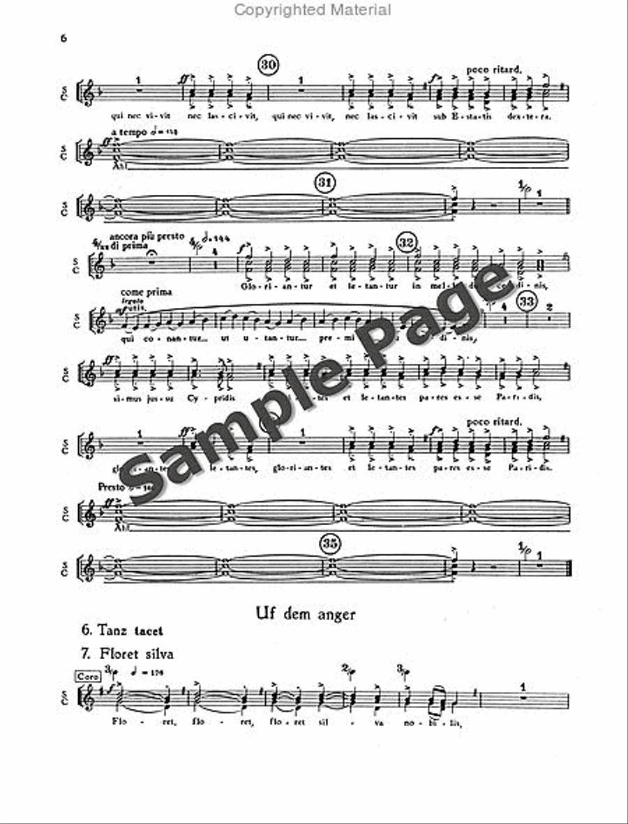 Carmina Burana Carmina Burana Choir scores gallery preview page 9