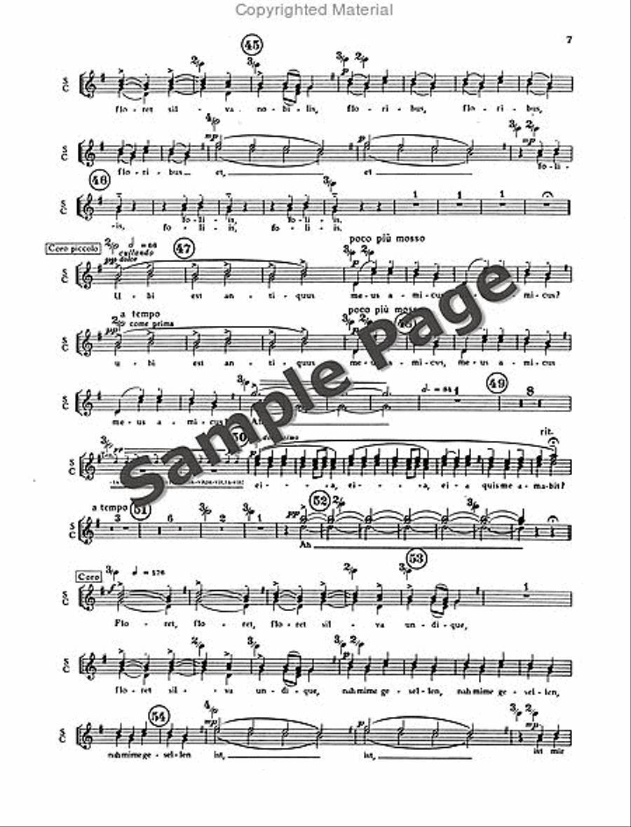 Carmina Burana Carmina Burana Choir scores gallery preview page 10