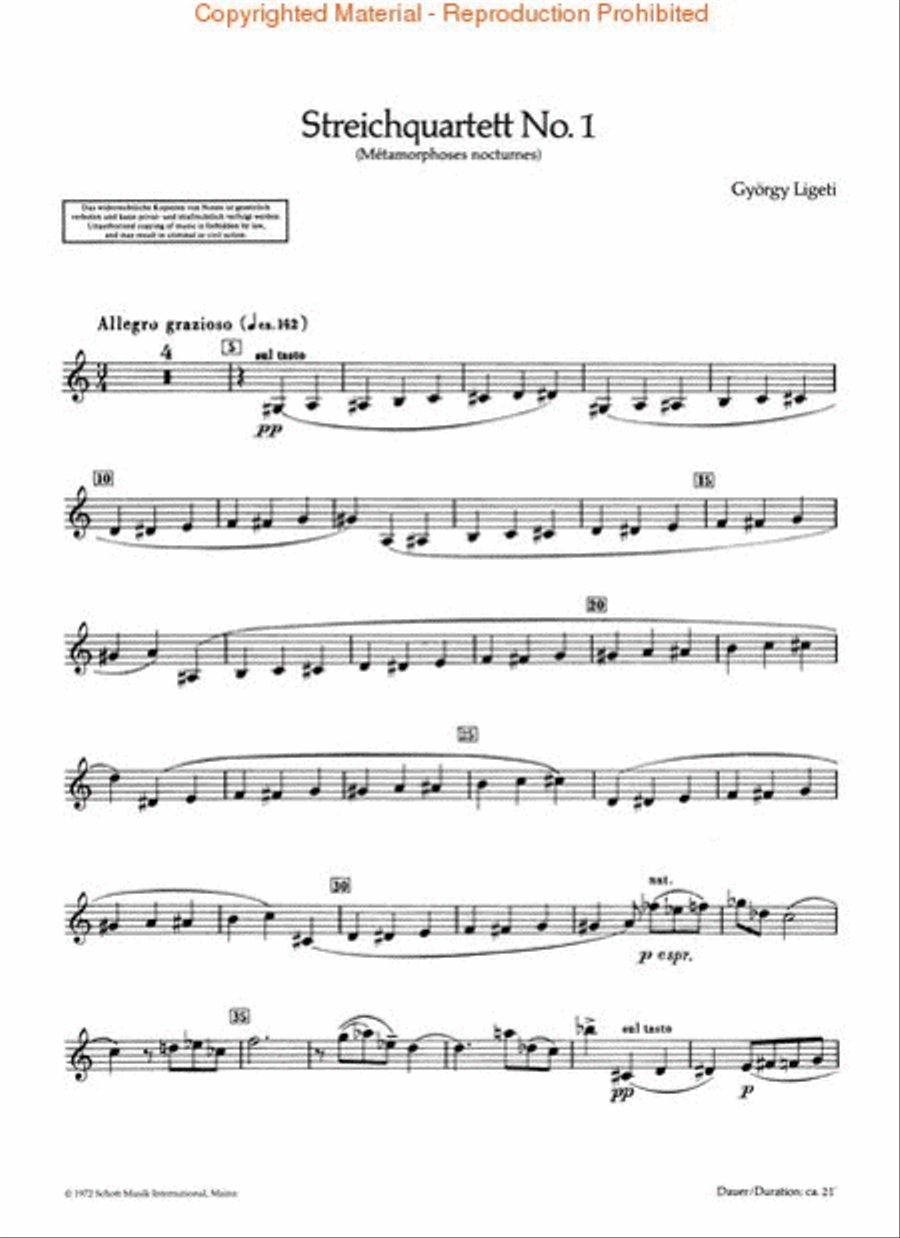 String Quartet No. 1 String Quartet scores gallery preview page 5