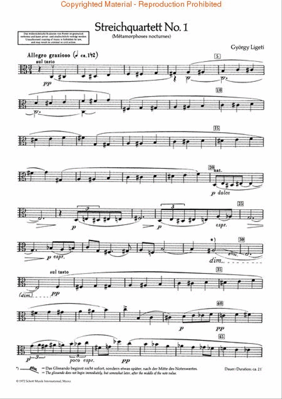 String Quartet No. 1 String Quartet scores gallery preview page 6