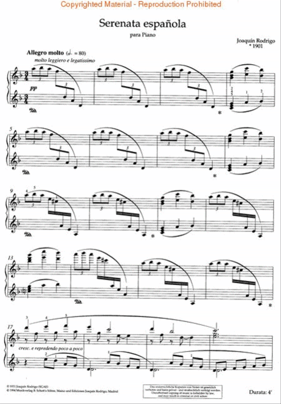 Serenata Espanola Piano Solo scores gallery preview page 2