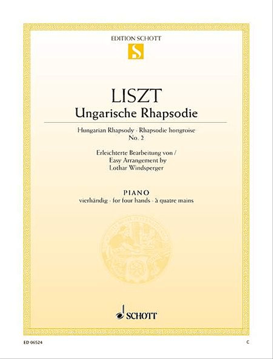 HUNGARIAN RHAPSODY NO2 EASY PIANO DUET PNO/4HDS Easy Piano scores gallery preview page 1