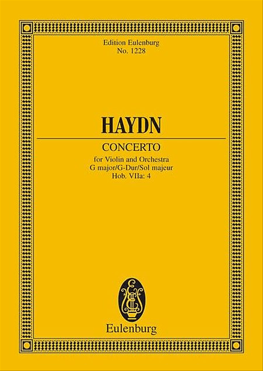 Violin Concerto 2 in G Major, Hob. 7a:4 Orchestra scores gallery preview page 1