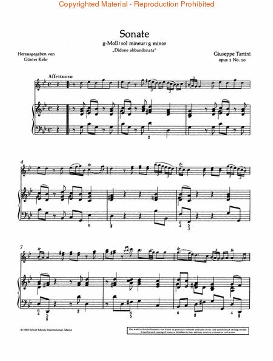 Sonata in G Minor, Op. 1, No. 10 Violin Solo scores gallery preview page 2