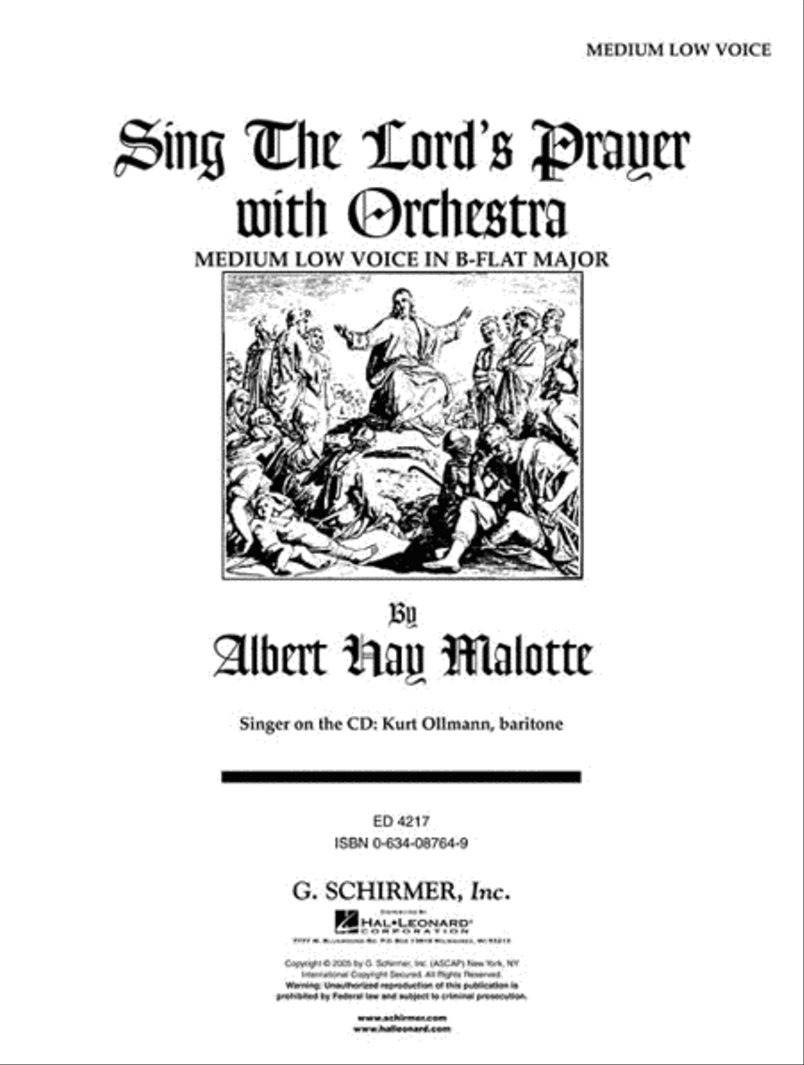 Sing The Lord's Prayer with Orchestra - Medium Low Voice Low Voice scores gallery preview page 2