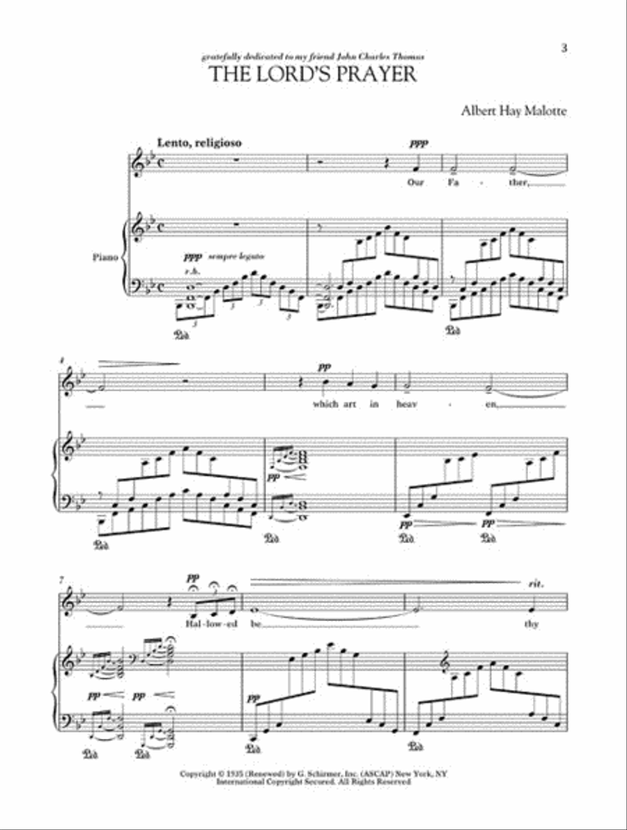 Sing The Lord's Prayer with Orchestra - Medium Low Voice Low Voice scores gallery preview page 4