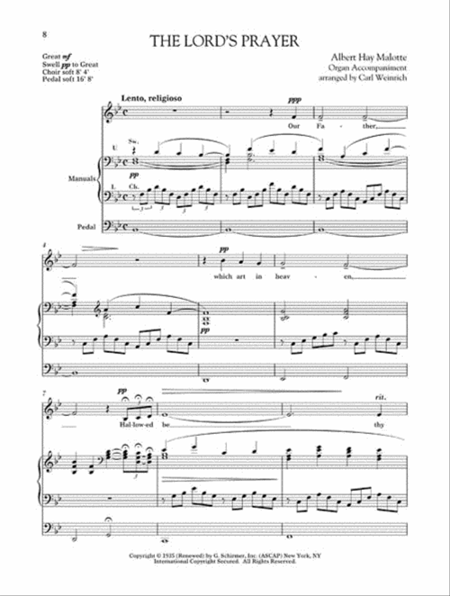 Sing The Lord's Prayer with Orchestra - Medium Low Voice Low Voice scores gallery preview page 5