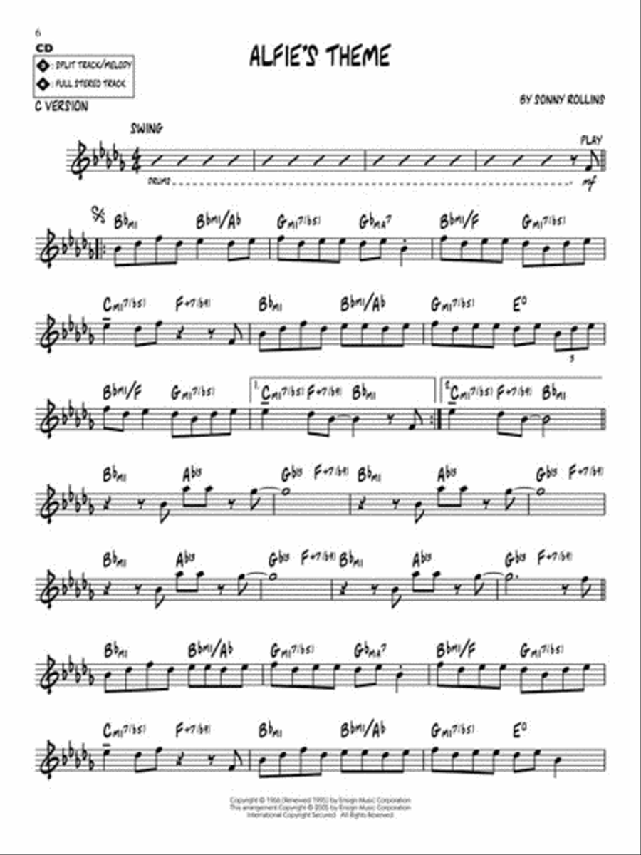 Sonny Rollins C Instrument scores gallery preview page 5