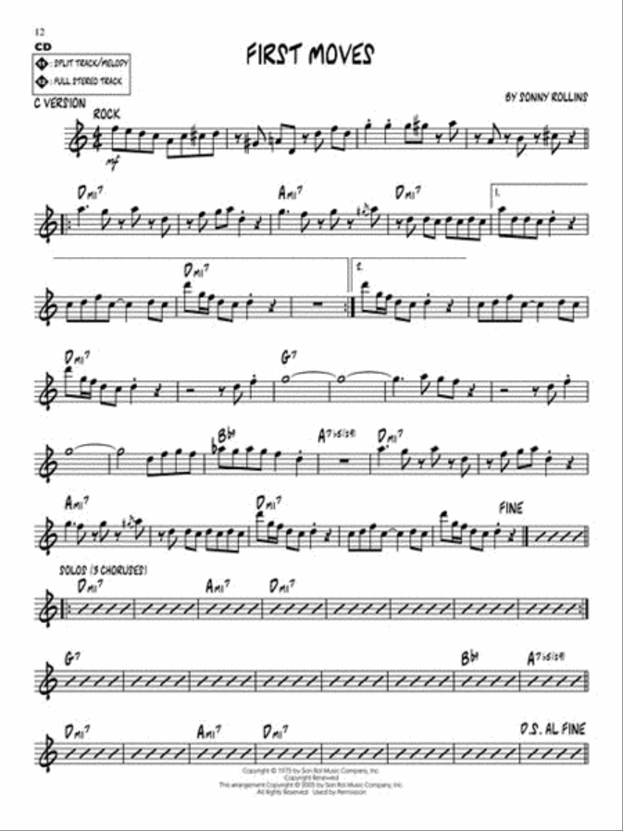 Sonny Rollins C Instrument scores gallery preview page 6