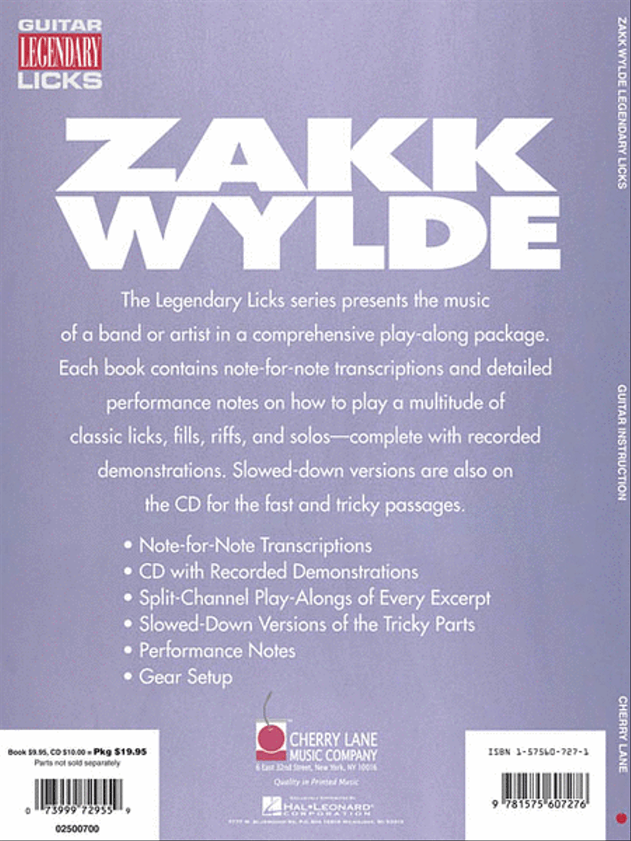 Zakk Wylde – Legendary Licks Guitar Tablature scores gallery preview page 2