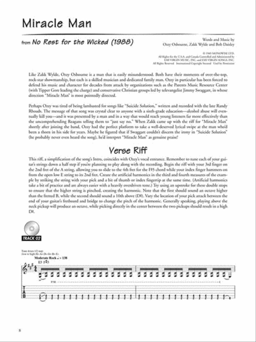 Zakk Wylde – Legendary Licks Guitar Tablature scores gallery preview page 4