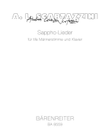 Sappho Lieder for low male Voice and Piano