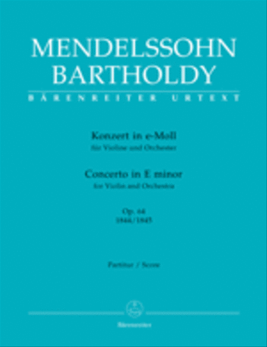 Concerto for Violin and Orchestra E minor, op. 64 Clarinet scores gallery preview page 1