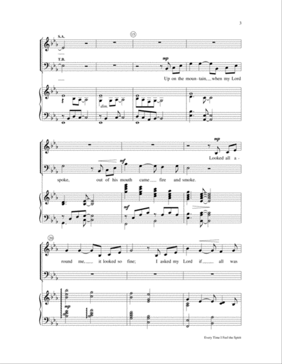 Every Time I Feel the Spirit 4-Part scores gallery preview page 3