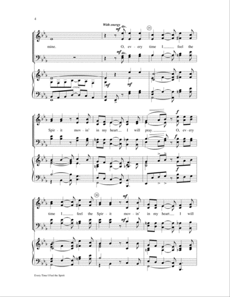 Every Time I Feel the Spirit 4-Part scores gallery preview page 4