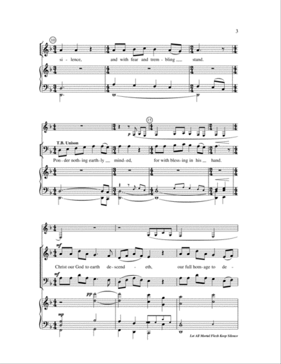 Let All Mortal Flesh Keep Silence 4-Part scores gallery preview page 3
