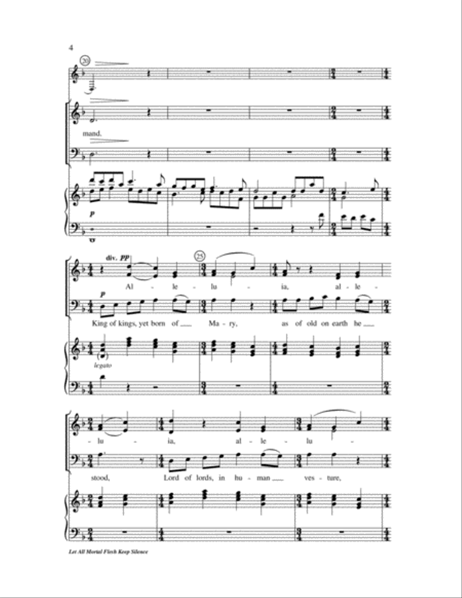 Let All Mortal Flesh Keep Silence 4-Part scores gallery preview page 4