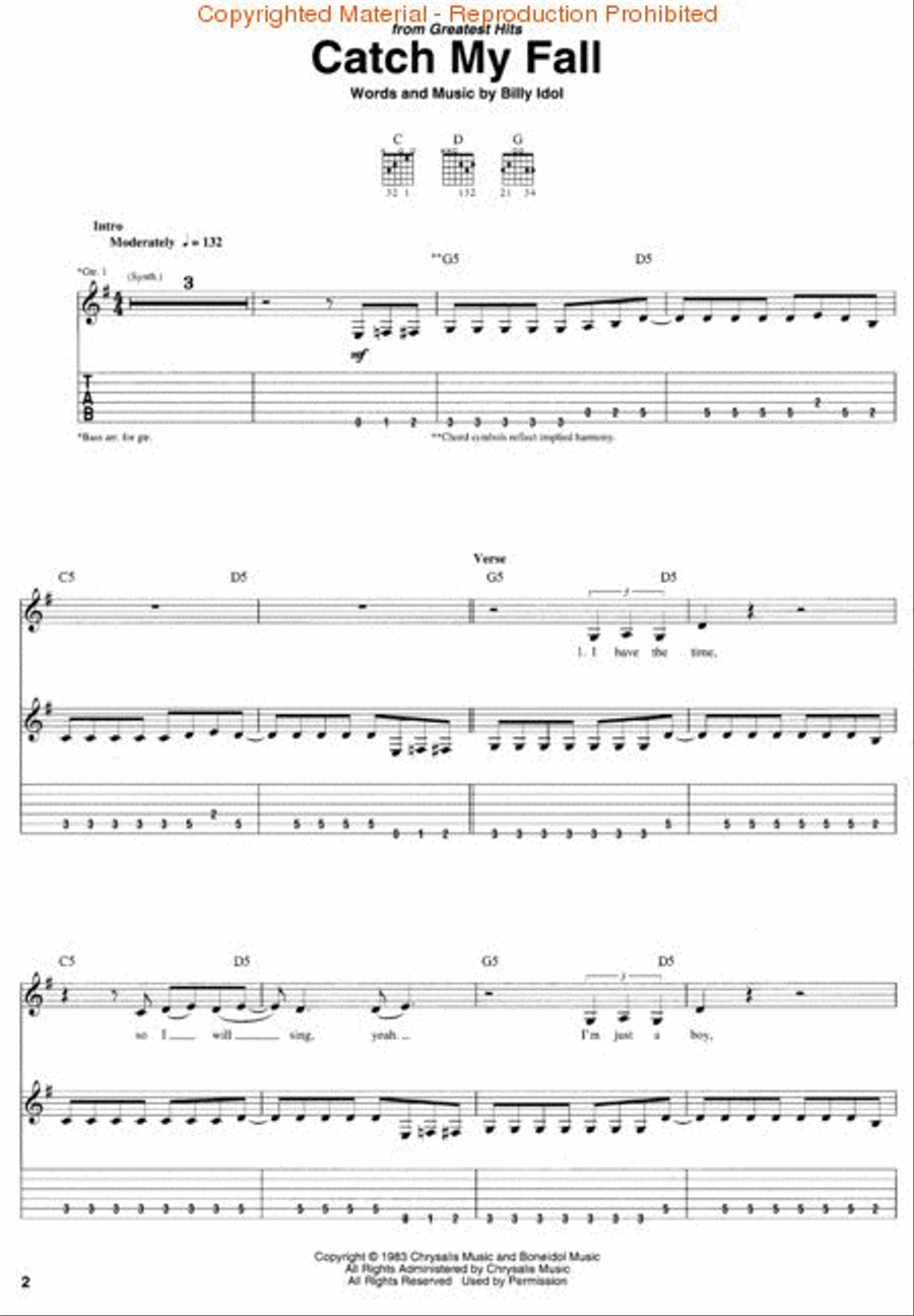 Very Best of Billy Idol Very Best of Billy Idol Electric Guitar scores gallery preview page 2