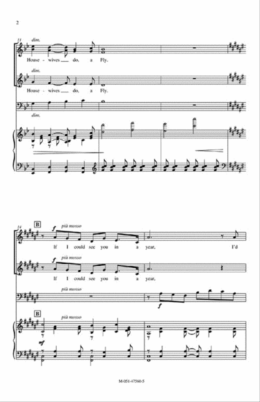 If You Were Coming in the Fall 2-Part scores gallery preview page 3