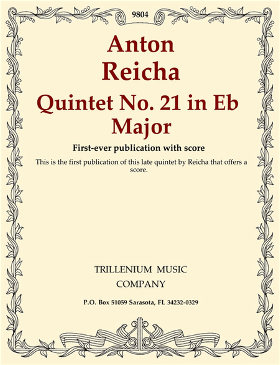 Quintet No. 21 in Eb Major Score scores gallery preview page 1