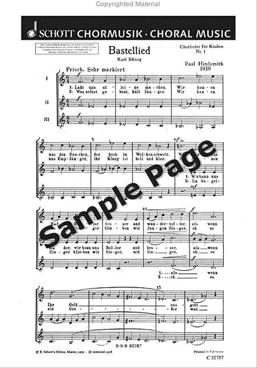 Bastellied Bastellied 3-Part scores gallery preview page 2