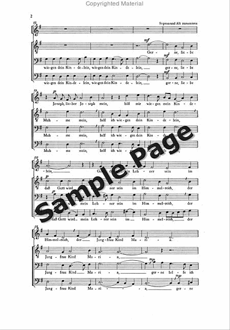 Joseph, lieber Joseph mein 3-Part scores gallery preview page 3